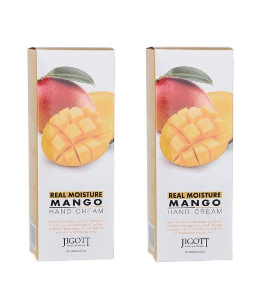 Jigott Крем для рук Real Moisture Mango Hand Cream, с маслом манго, 100 мл, 2 шт  #1