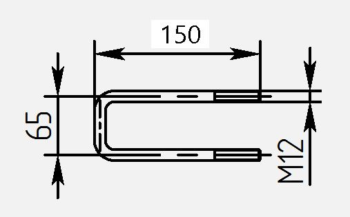 Стремянка крепления оси прицепа МЗСА 822151 исп.501 купить по низкой ...