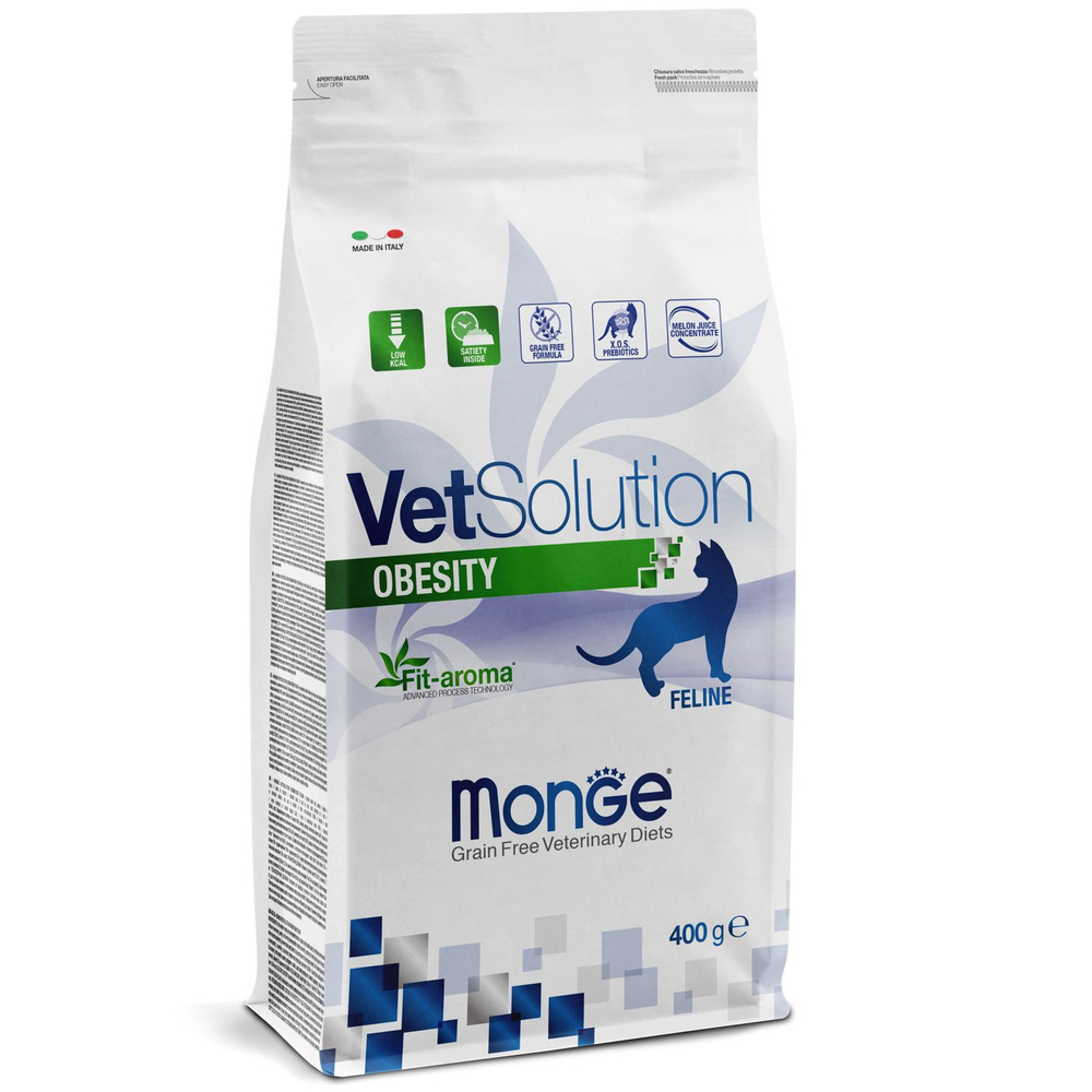 Сухой корм для кошек Monge VetSolution Cat Obesity, Ветеринарная диета при избыточном весе 400г  #1