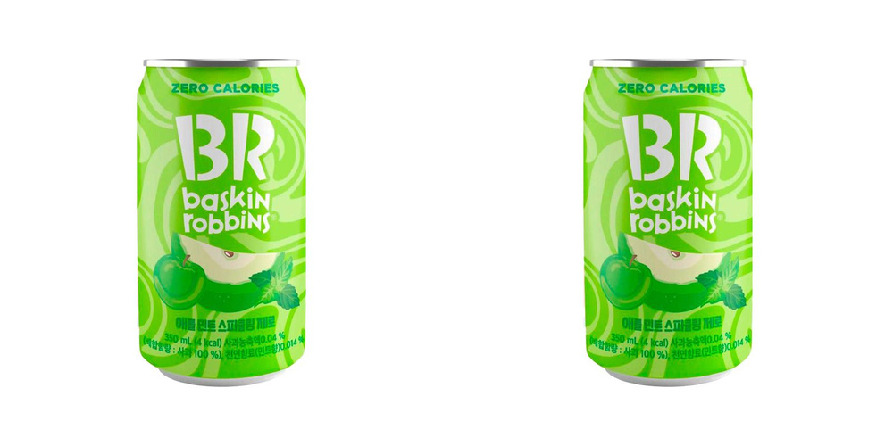 Baskin Robbins Напиток газированный Apple mint zero, 350 мл, 2 шт #1