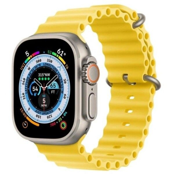 Умные часы Apple Watch 8Ultra GPS + Cellular 49мм Титановый корпус/ремешок желтый (MNH93LL/A)  #1