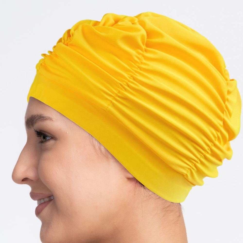 Тканевая шапочка для плавания / бассейна SwimRoom "Womens Cap", взрослая, цвет желтый  #1