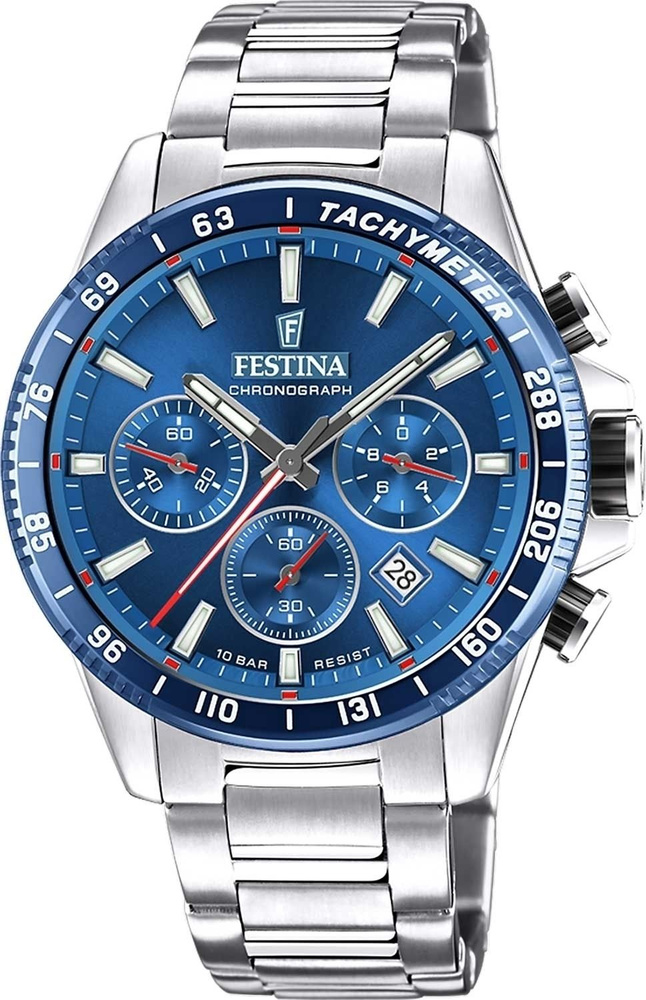 Festina Часы наручные Кварцевые Испанские кварцевые часы Festina Timeless Chronograph F20560/3 на браслете #1