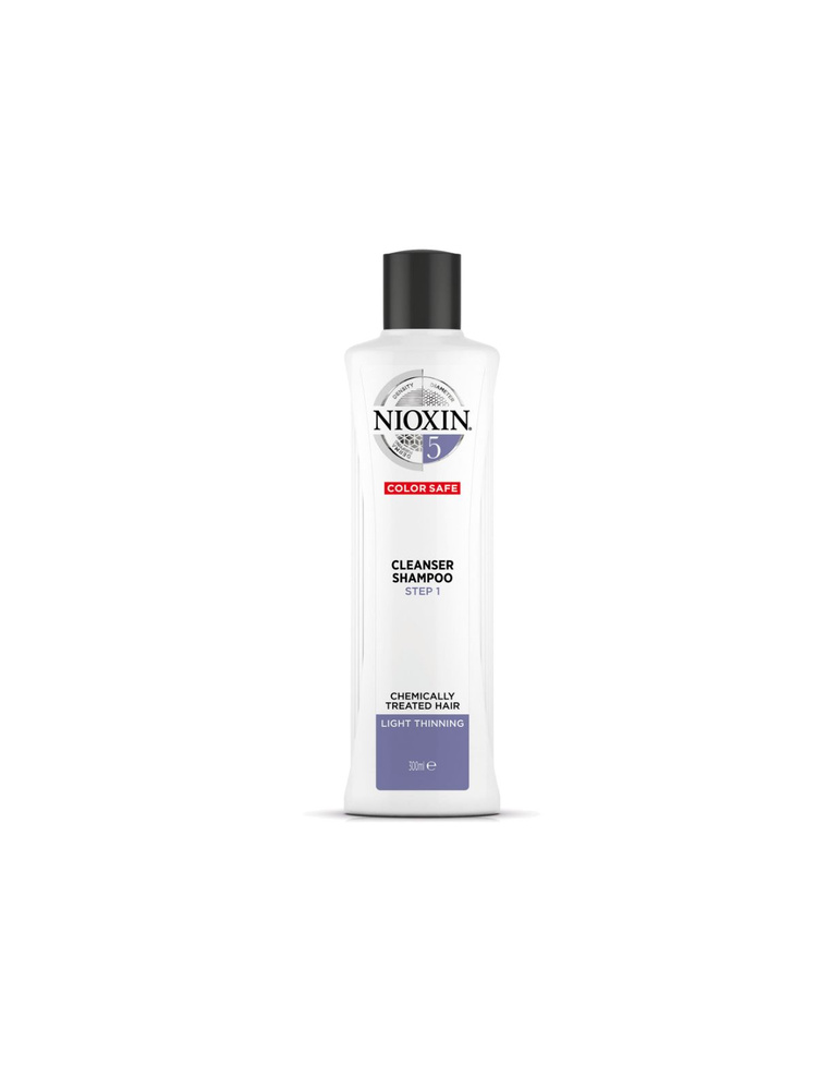 Nioxin System 5 Shampoo - Очищающий шампунь для химически обработанных волос с тенденцией к истончению #1