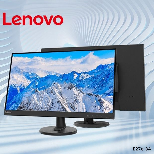 Lenovo 24.5" Монитор E27e-34, черный матовый #1