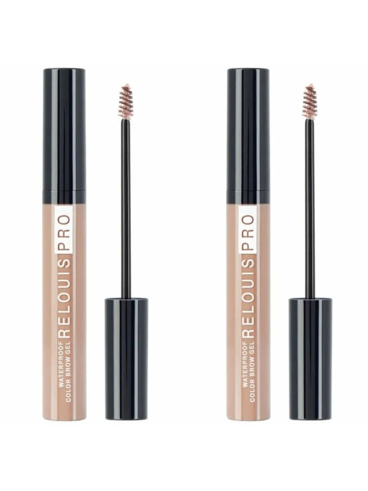 Relouis Гель для бровей водостойкий оттеночный, тон 01 Blonde, Waterproof Color Brow Gel, 2 шт.  #1