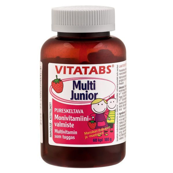 Vitatabs Multi Junior Мульти витамины для детей 60 жевательных пастилок Финляндия  #1