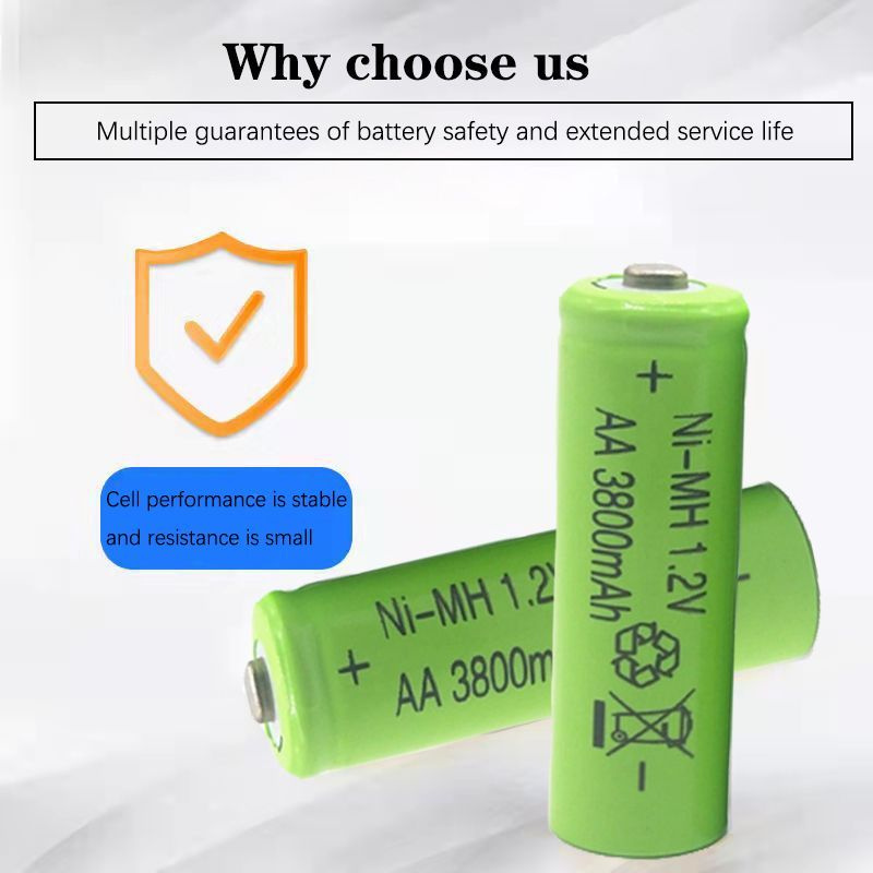 2шт 1.5V AA Аккумулятор 3800 mAh Зарядный аккумулятор NI - MH #1