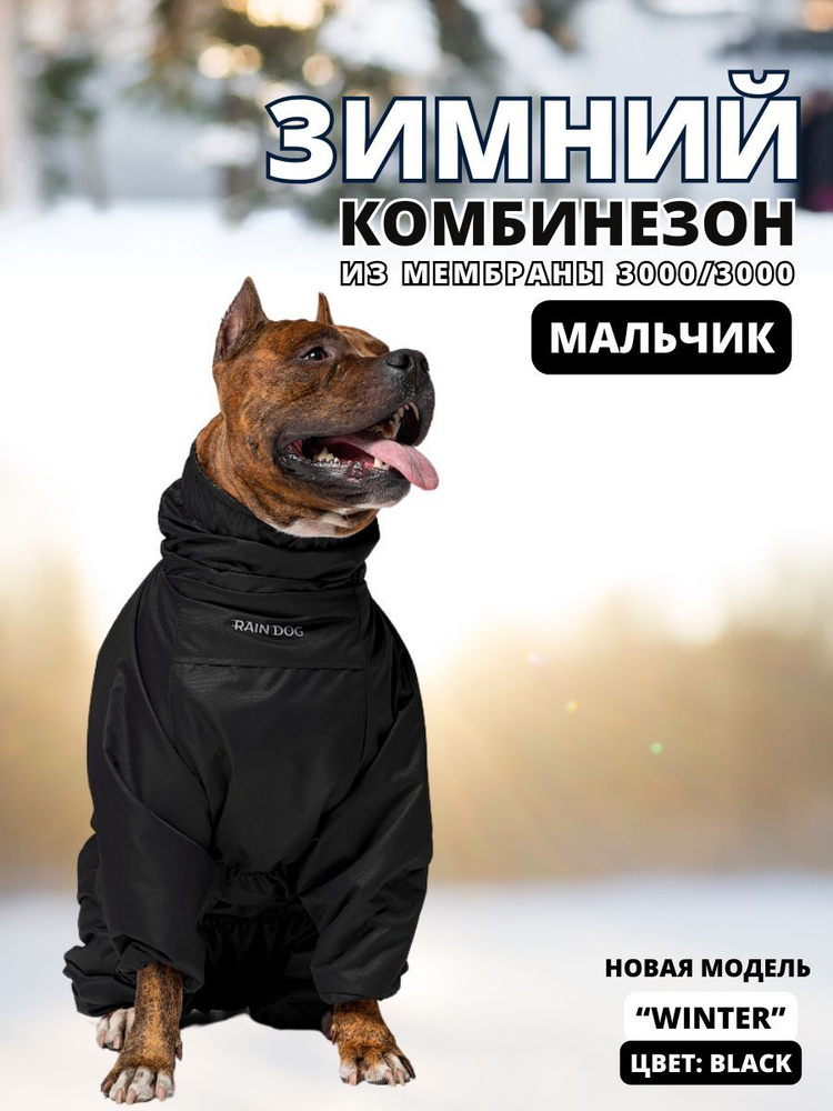 Зимний комбинезон для собак "Winter", 60/5XL, мужской, black #1