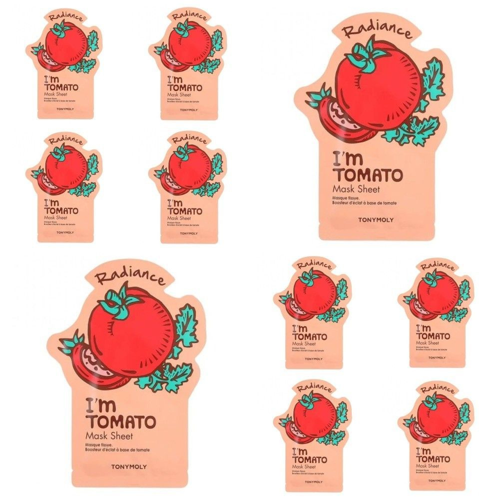 Tonymoly Тканевая маска для сияния кожи I'am Tomato Mask - Skin Glow, с экстрактом томата, 21 мл, 10 #1