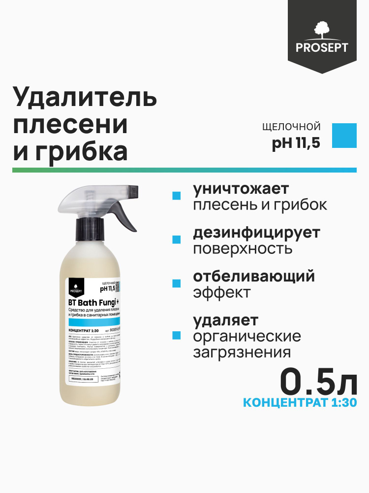 Профессиональное. Усиленное чистящее средство от плесени и грибка на стенах с антимикробным эффектом #1