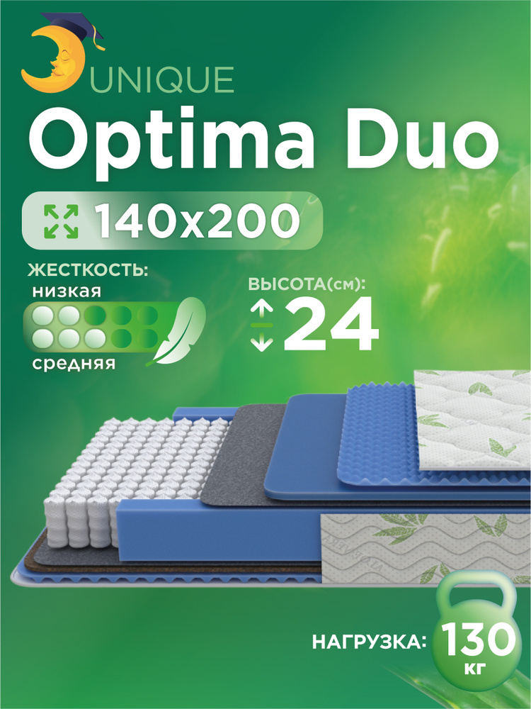 Матрас 140х200 см Академия сна Optima Duo #1
