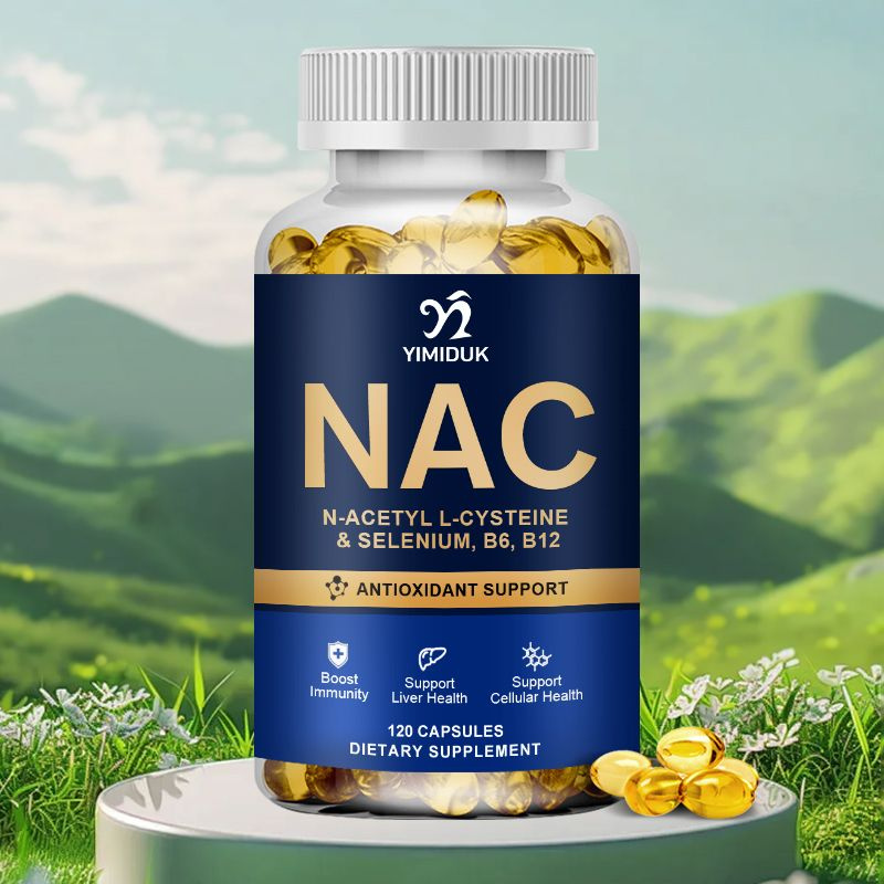 Капсулы NAC Glutathione N-ацетилцистеин 1200 мг Поддержка печени ...