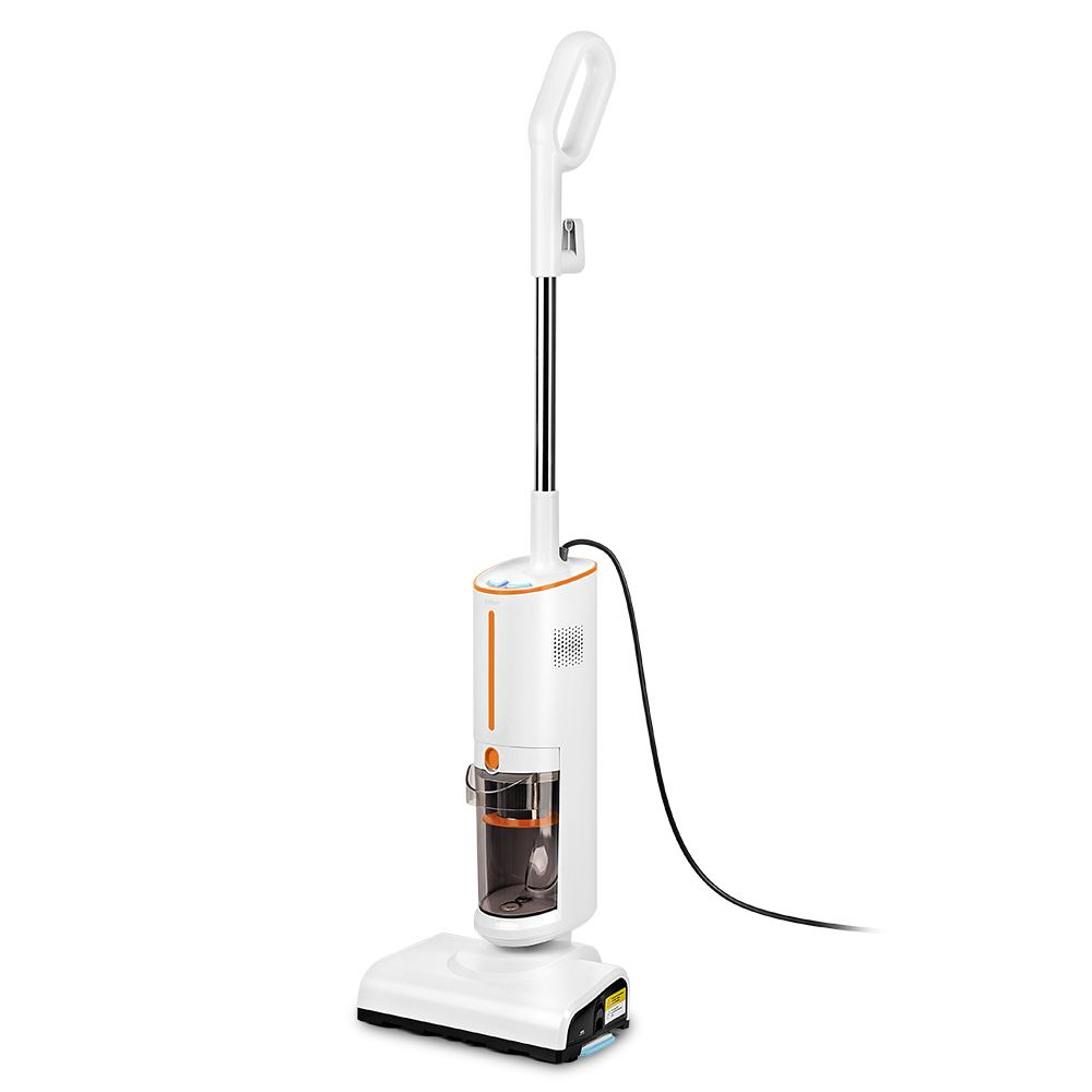 Kitfort КТ-5157-2 Проводной вертикальный пылесос, паровой, белый, оранжевый  #1