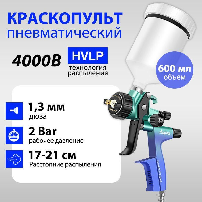 Краскопульт для компрессора воздушного HVLP, краскораспылитель ...