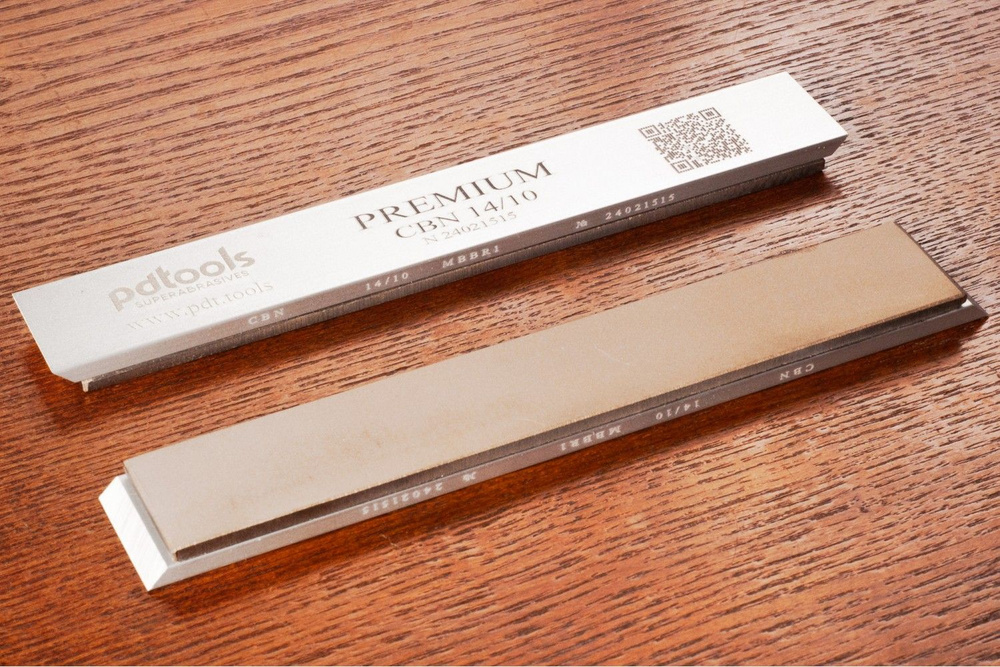 Эльборовый брусок для заточки PDT PREMIUM 150-25-3мм 14/10 мкм на алюминиевом бланке #1