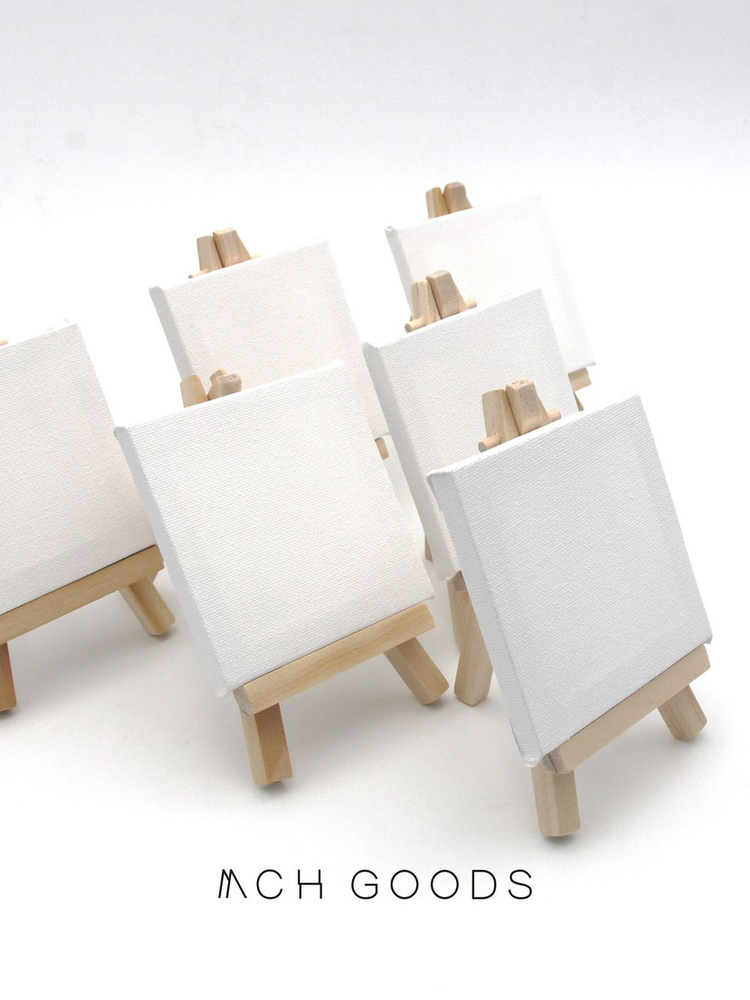10 мини-мольбертов, размер холста 8Х8см #1