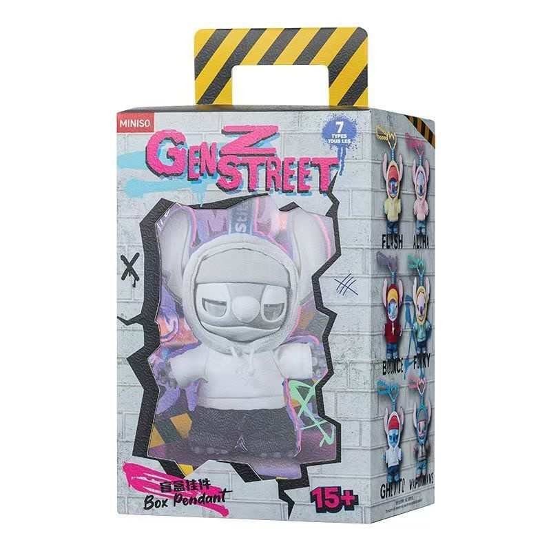 MINISO GenZ Street スティッチ ALOHA MINISO Disney Stitch Blind Box GenZ Street Виниловая плюшевая