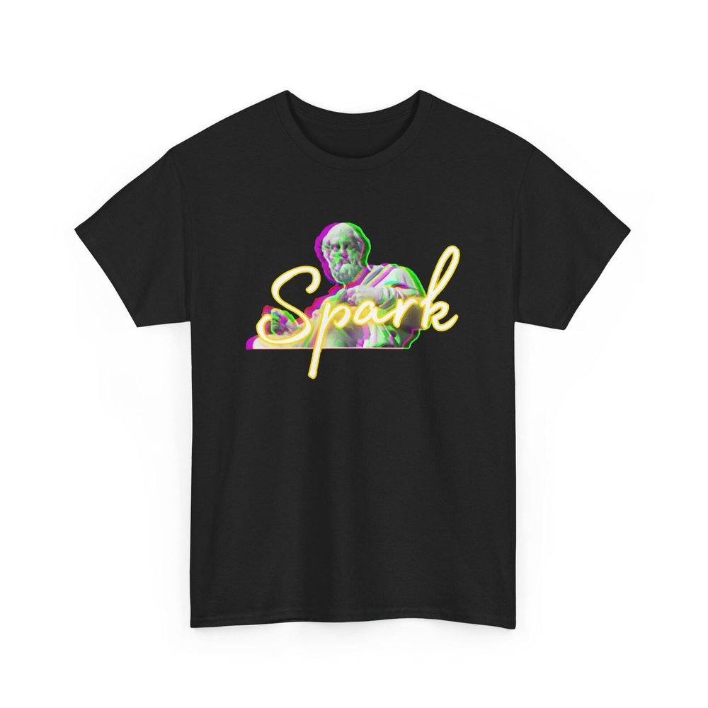 Футболка Футболка Inspirational Socrates Spark Pop Art Tee Motivational Unisex Shirt 1 шт #1