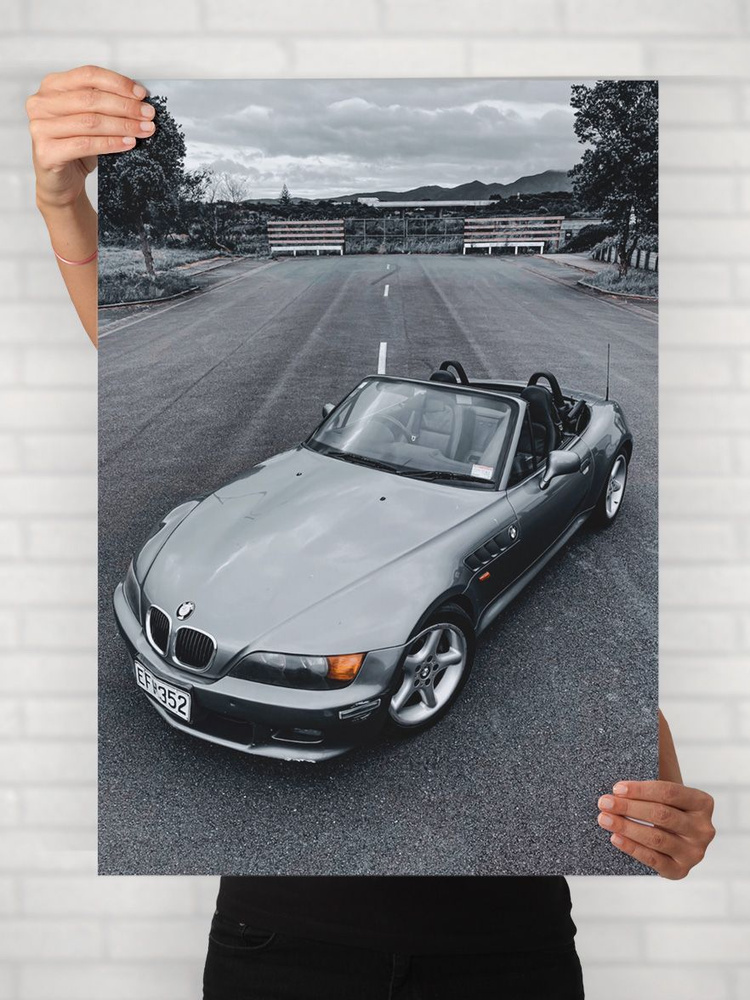 Плакат на стену для интерьера Легенды Авто (БМВ Z3 - BMW Z3 2) - Постер по машине формата A1 (61x84 см) #1