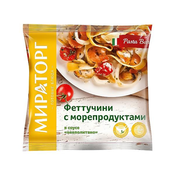 Феттучини Мираторг с морепродуктами быстрозамороженное 400г #1