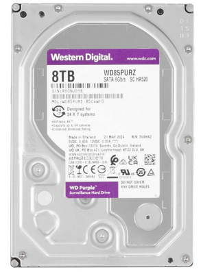 8 тб внутренний жесткий диск WD purple (WD82PURZ) купить на OZON