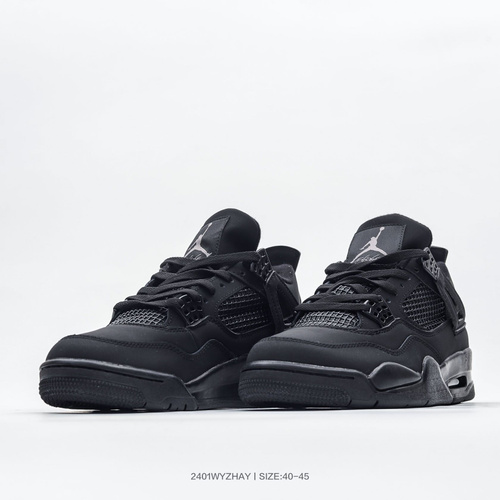 All black jordan sales retro 4