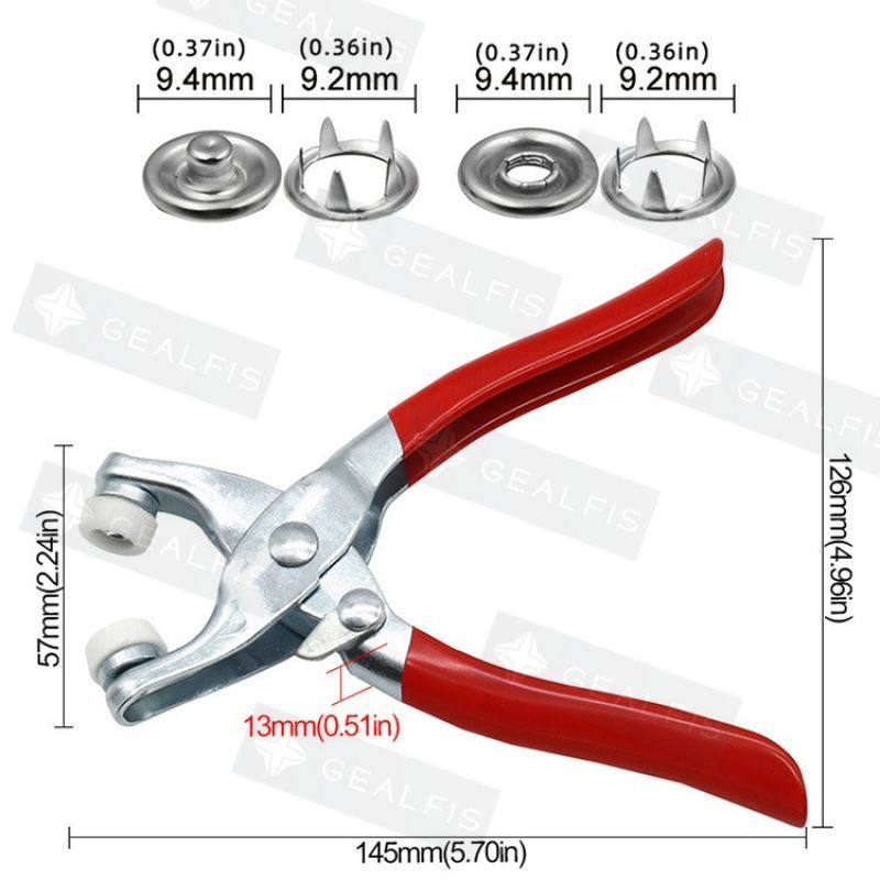 Пресс щипцы для кнопок и люверсов на одежду, заклепочник с 100 шт ...