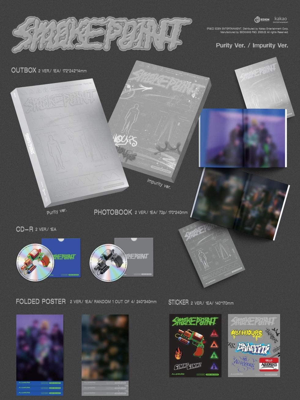 ALL(H)OURS – Smoke Point 3rd Mini Album (Versione Random) CD+Photobook+Poster+Photocard - 4