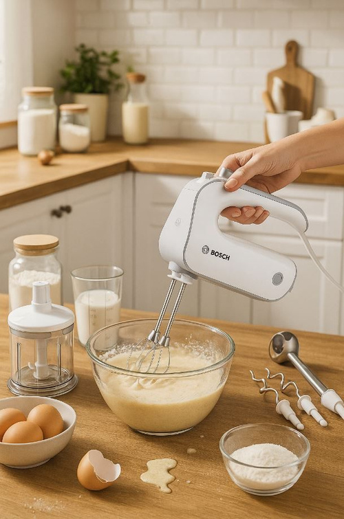 Миксер ручной Bosch MFQ4080 500Вт белый купить на OZON по низкой