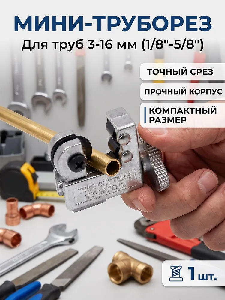 Труборез Роликовый Для Медных И Алюминиевых Труб 3 16 Мм, Мини Для Кондиционера И Тормозных Трубок, вариант, фото 5