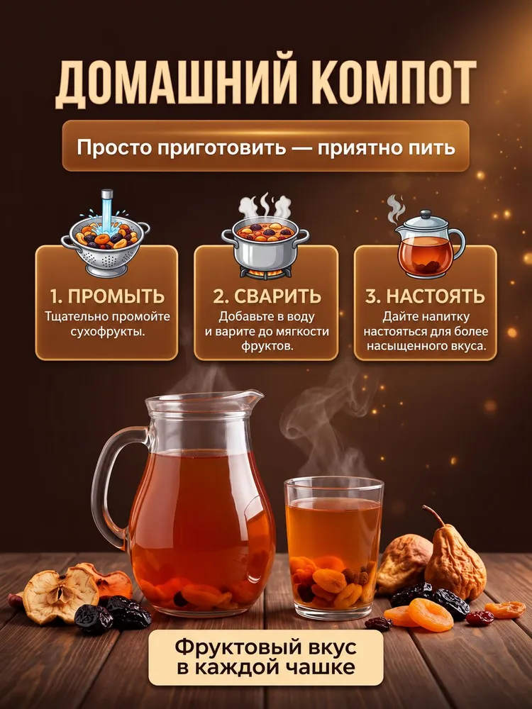 Компотная смесь из сухофруктов 1кг, 1 кг, фото 2