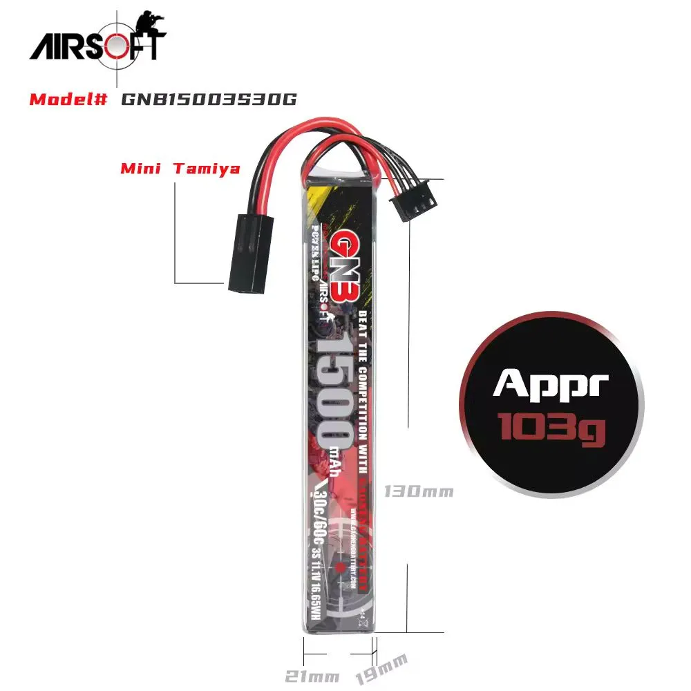 Gaoneng GNB 3S 11.1V 1500mAh 30C Lipo battery Gaoneng GNB 3S 11.1V 1500mAh 30C Lipo battery