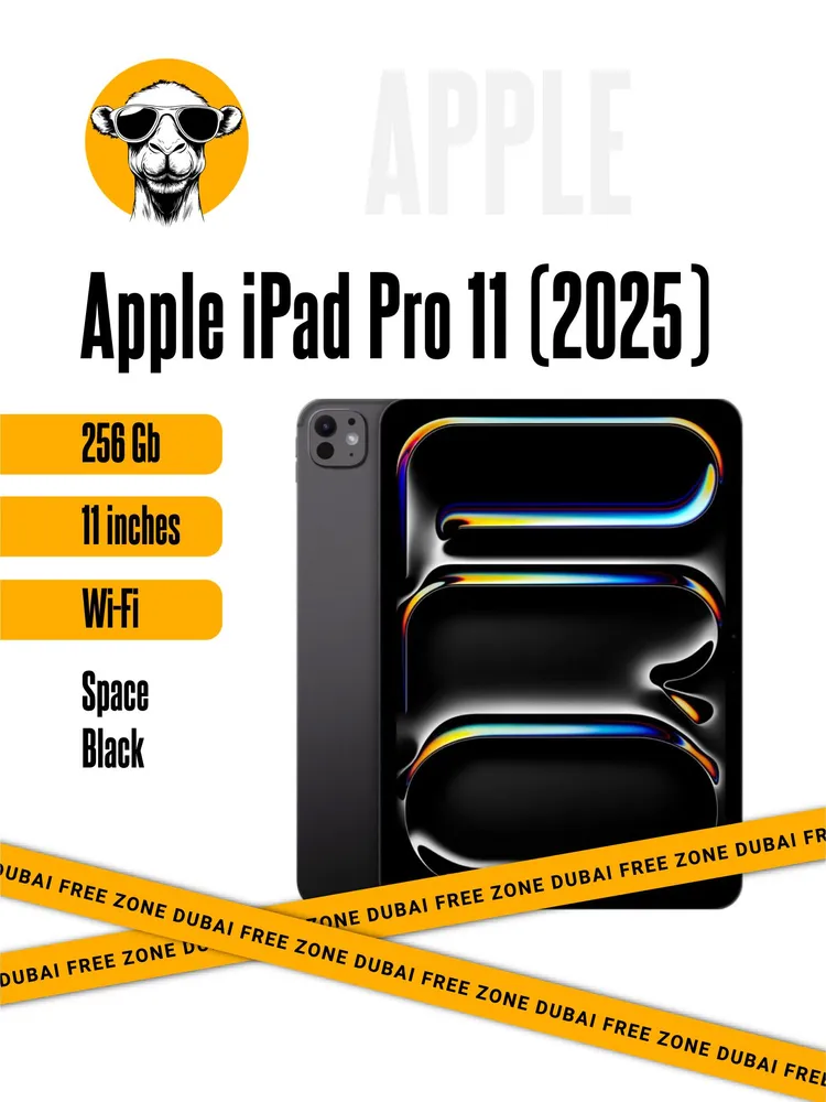 Apple Планшет iPad Pro 11 M5 2025 Wi-Fi, 11" 12 ГБ/256 ГБ, черный, 12 ГБ, 256 ГБ