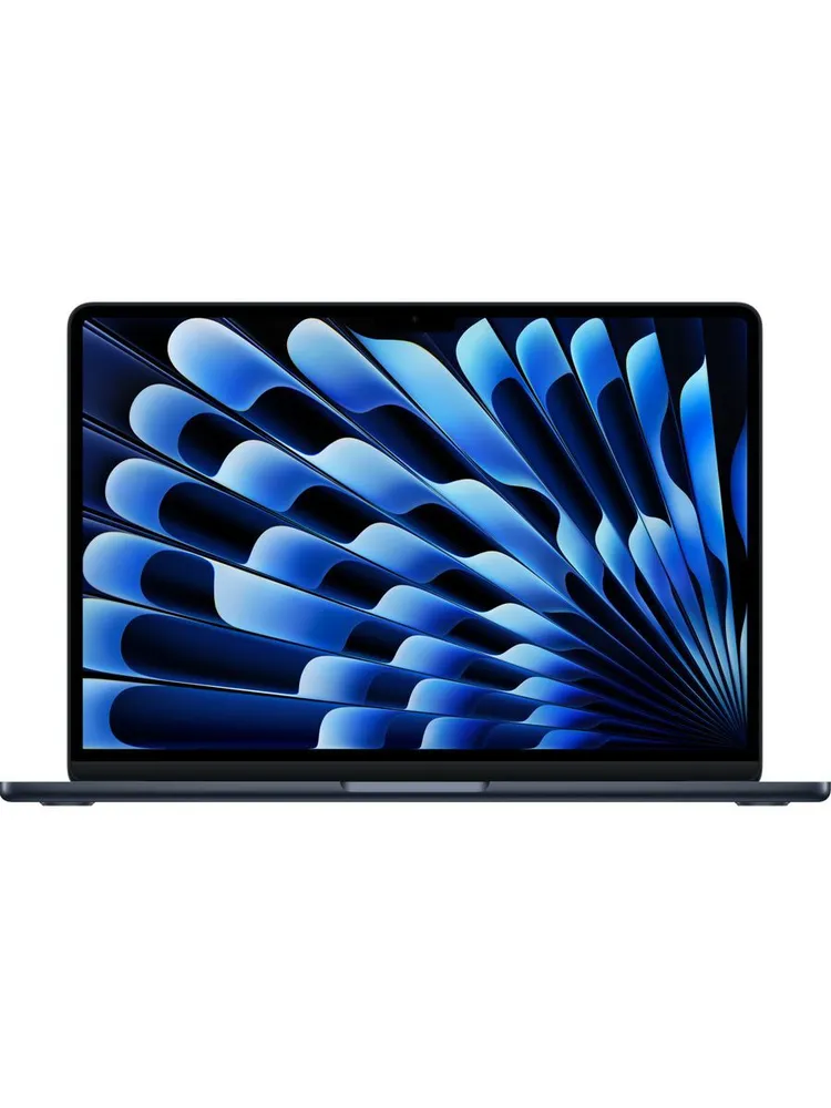 Apple MacBook Air Ноутбук 13.6", Apple M4 (10C CPU, 8C GPU), RAM 16 ГБ, SSD 256 ГБ, Apple M4 GPU (8-core), MacOS, (MW123RU/A), черный, Русская раскладка