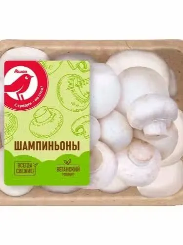 Шампиньоны АШАН Красная птица целая 250 гр, 250 г