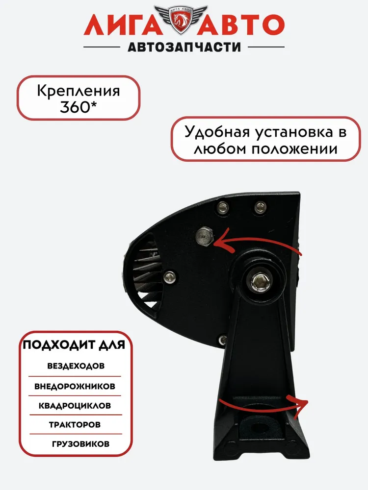 Балка светодиодная (Линза) CT384 / 384Вт / Ближний-Дальний свет / 12-24В / 1332*88*115мм., 1332x88x115 мм, 384 Вт, фото 5