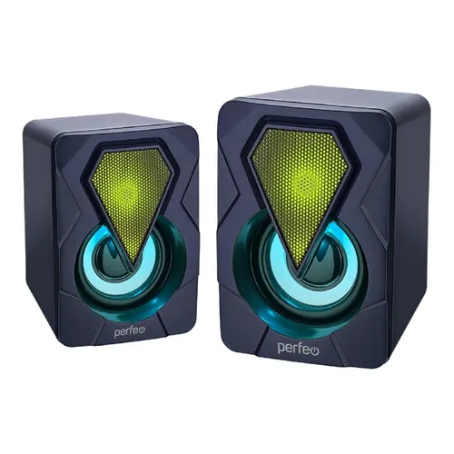 Колонки Perfeo SHINE (PF_A4438) черный, Game Design, LED подсветка 7 цв