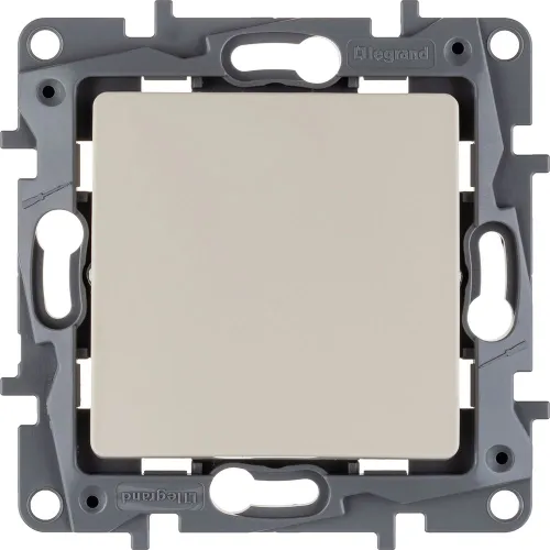 ETIKA Выключатель 1-клавишный схема 1 10АХ безвинтовые зажимы слоновая кость, IEK 672301