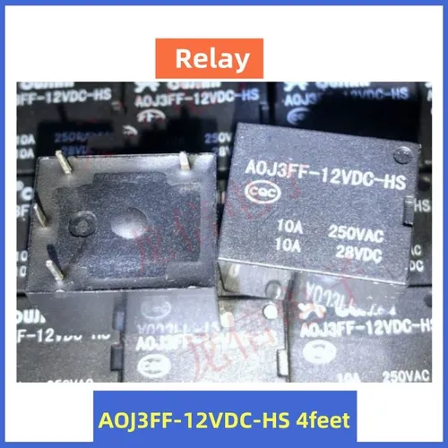 Реле AOJ3FF-12VDC-HS 4 пина 10 А