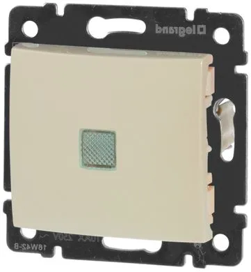 695603/774326Valena DIY Переключатель 1-клавишный на 2 направления с подсветк. 16А 250В, сл. кость