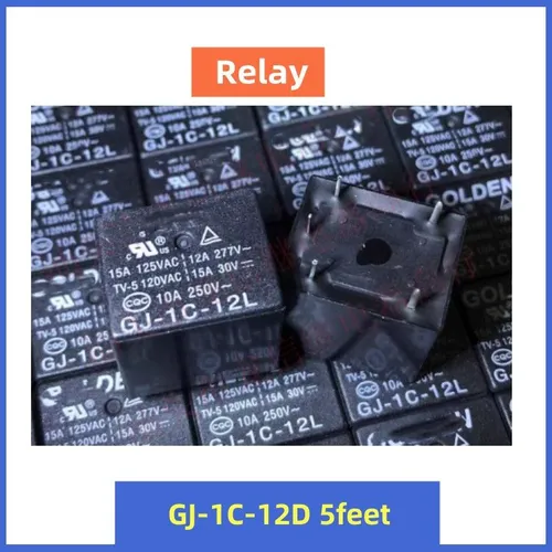 2pcs Реле GJ-1C-12L, 12 В, 5 контактный, 12 А, постоянного тока, автомобильное и промышленное примен