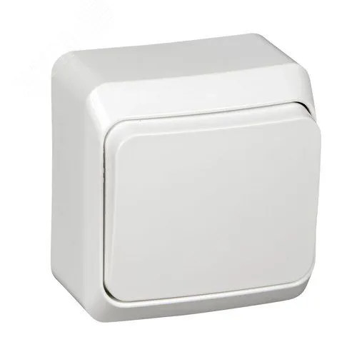 Выключатель одноклавишный Этюд ВА 10-001В Systeme Electric белый