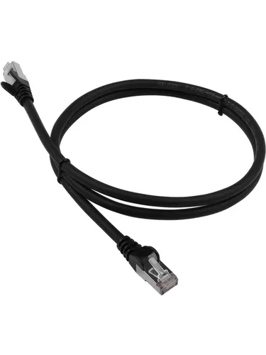 Патч-корд Lanmaster LAN-PC45/S6A-1.0-BK FTP RJ-45 вил.-вилка RJ-45 кат.6A 1м черный LSZH (уп.:1шт)