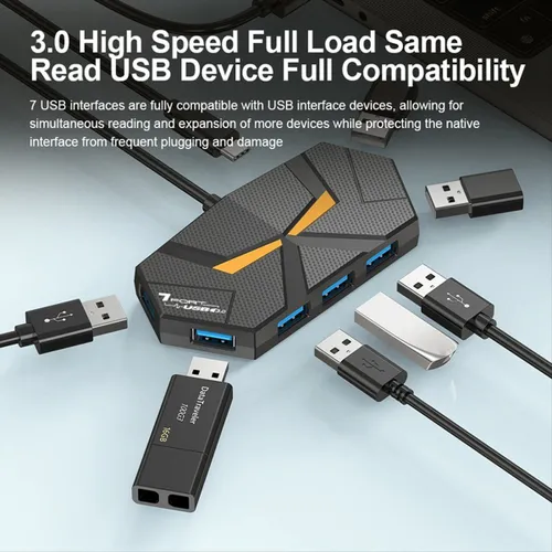 7-Портовый Концентратор USB 3.0, Док-Станция USB, Р