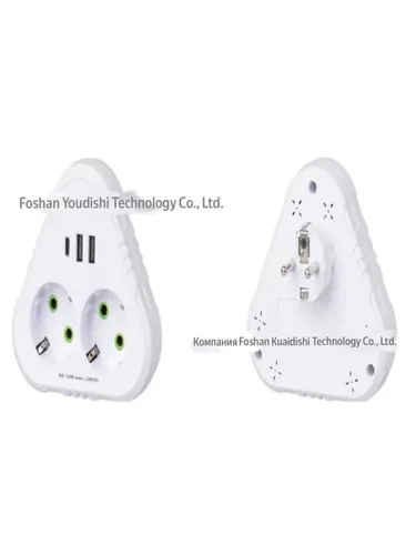 Удлинитель, сетевой фильтр 2 розетки, 2 USB порта, 1 Type-C порт F203