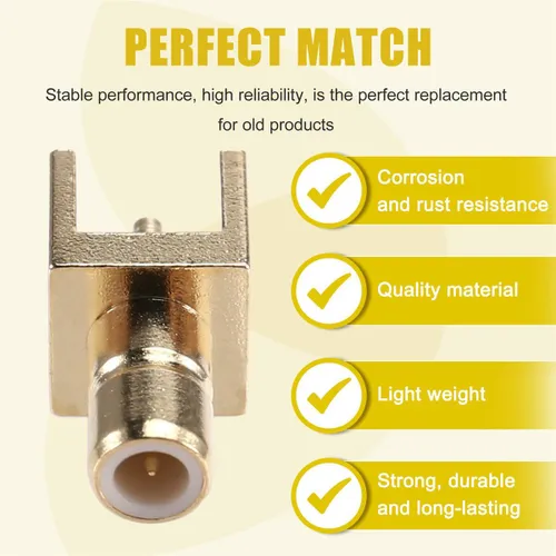 10 шт. SMB разъемы для монтажа на печатную плату, SMB штекерные радиочастотные коаксиальные адаптеры