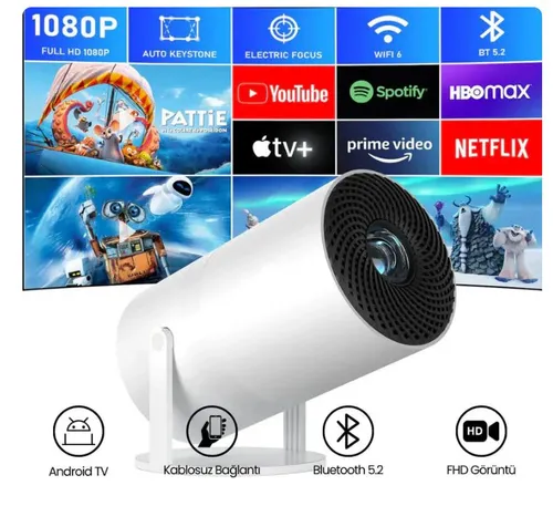 Проектор Кинопроектор, 1LCD, белый