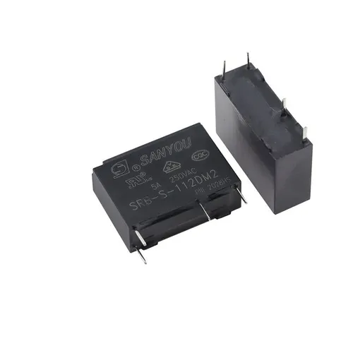 2pcs Реле SRB-S-112DM2, 12В, 5А, 250В переменного тока, 4 вывода, одно нормально разомкнутый контакт