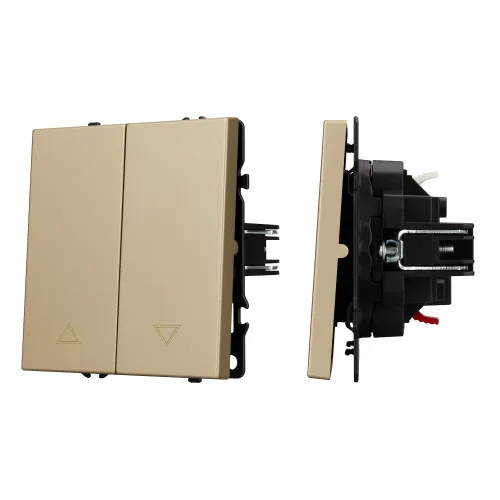 Механизм выключателя управления шторами SWT-NOBE-MKR2-SFPL-GD (230V, 10A) (Arlight, Золотой песок)